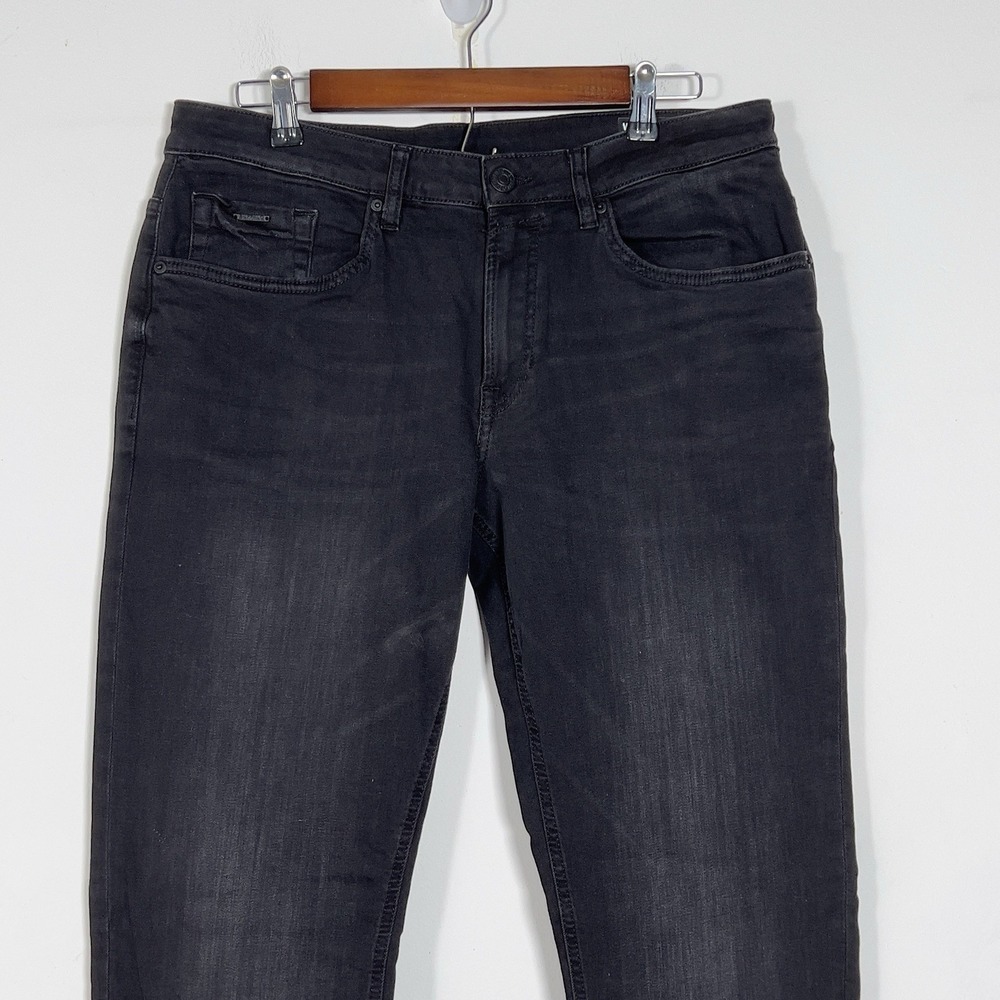 Buffalo David Bitton Jeans Ash-X Slim Stretch Mens Sz 33x34 Black Rinse NWT - Picture 2 of 13